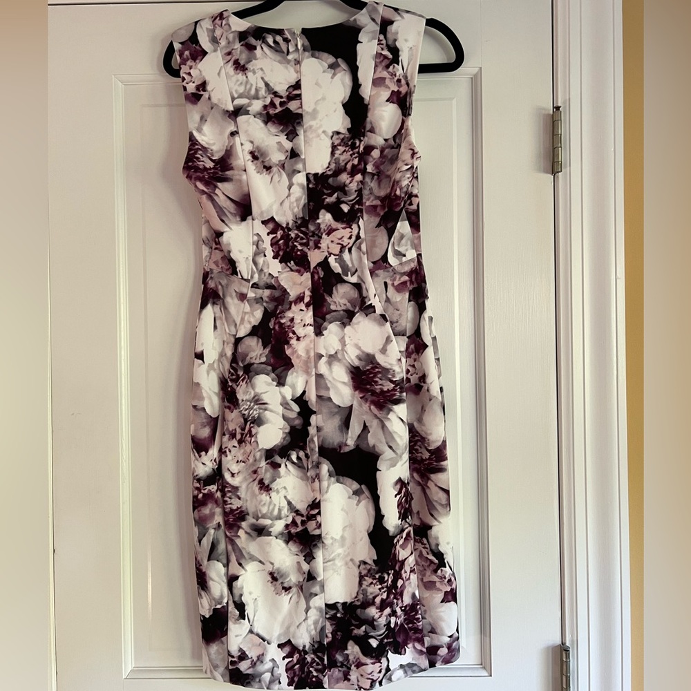 Calvin Klein Purple and White Floral Dress
